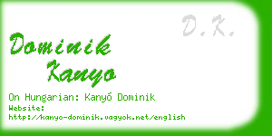 dominik kanyo business card